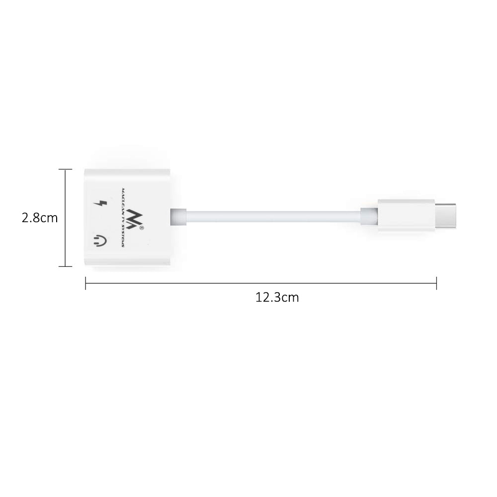 Maclean MCTV-848 - Adaptateur USB Type-C - mini jack 3,5 mm avec Power Delivery (PD) 30W