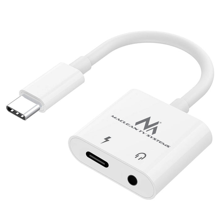 Maclean MCTV-848 - Adaptateur USB Type-C - mini jack 3,5 mm avec Power Delivery (PD) 30W