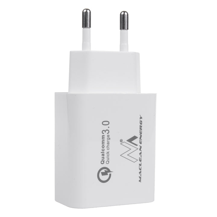 Chargeur secteur Maclean 20W, PD, Power Delivery, Qualcomm Quick Charge, QC 3.0, 5V3A/9V2.22A/12V1.67A, blanc, MCE485W