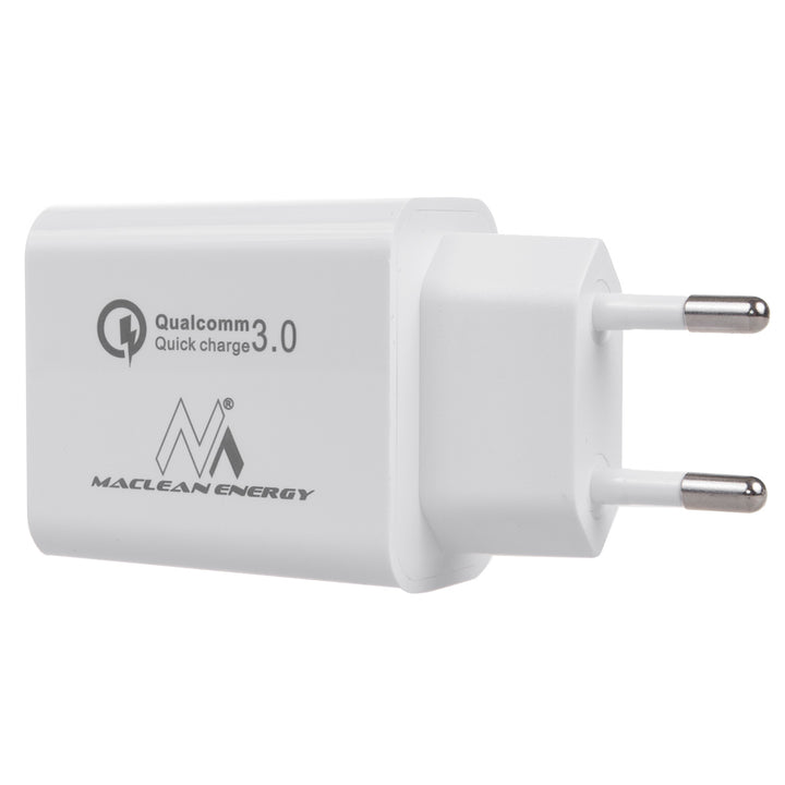 Maclean 20W netlader, PD, Power Delivery, Qualcomm Quick Charge, QC 3.0, 5V3A/9V2.22A/12V1.67A, wit, MCE485W