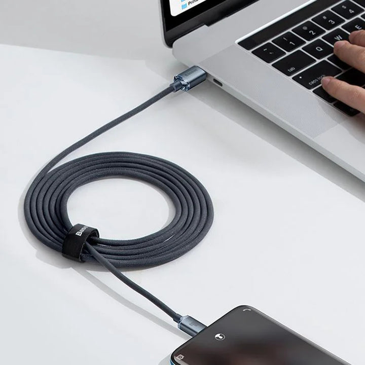 USB-C PD 2.0 1,2m kabel Baseus Crystal CAJY000601 Quick Charge 3.0 100W