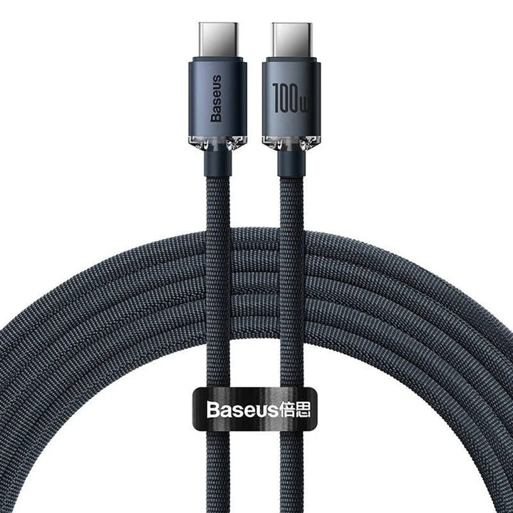 USB-C PD 2.0 1,2m kabel Baseus Crystal CAJY000601 Quick Charge 3.0 100W