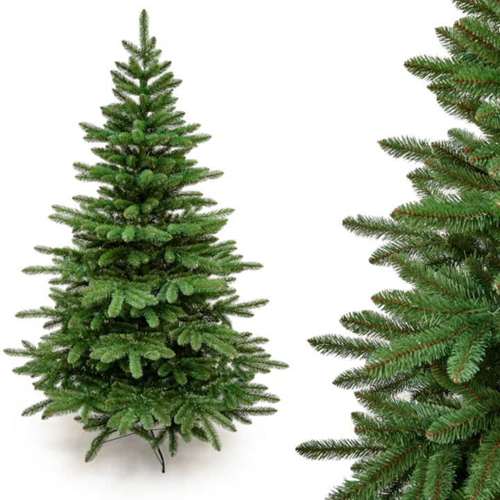 Virpol Kunstkerstboom Spaanse dennenboom Kerstboom met metalen standaard 220 cm