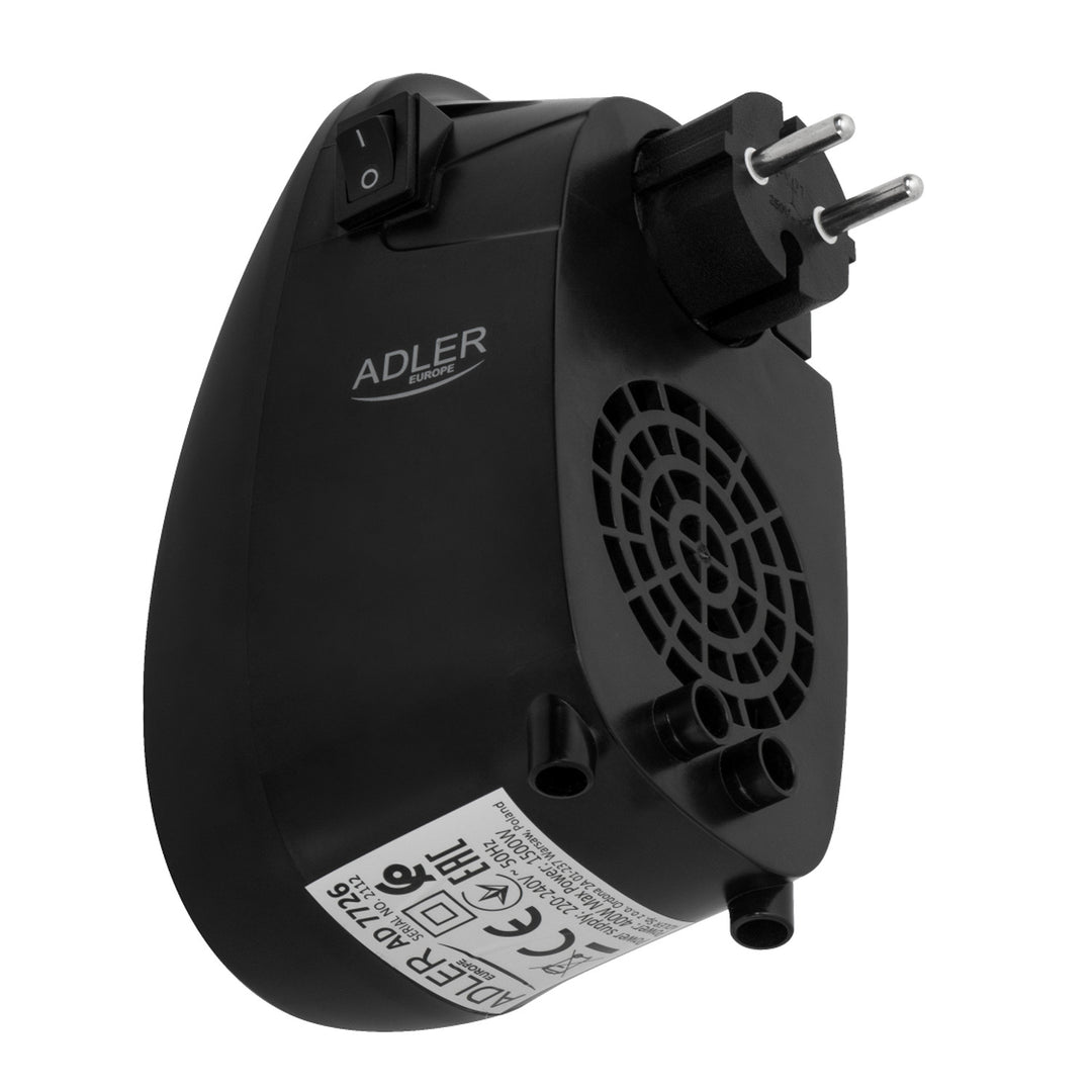 Adler AD 7726 - Thermoventilator 1500W  Easy Heater  met LED-display - Zwart