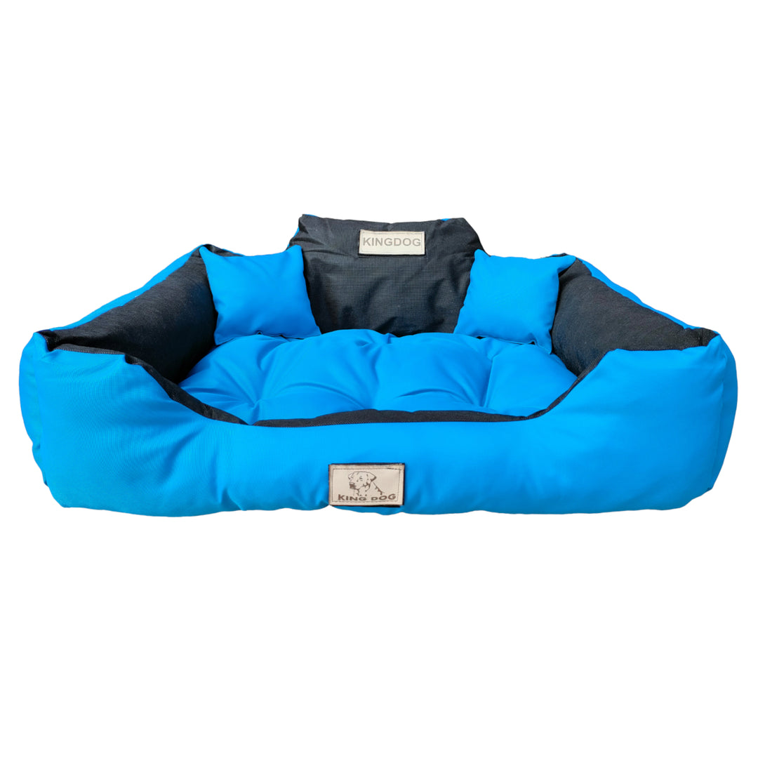 Kingdog - Groot honden- en kattenbed 75 x 65 | Blauw - maat M