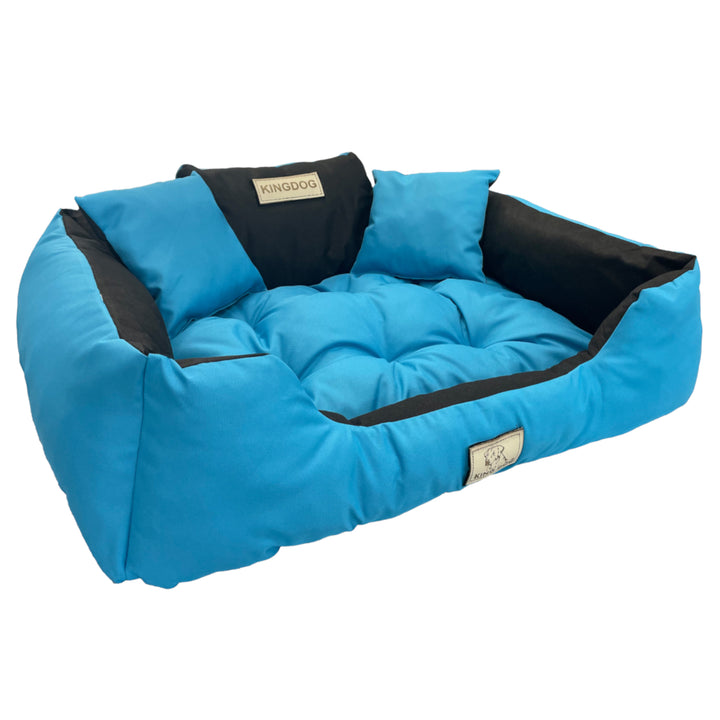 Kingdog - Groot honden- en kattenbed 75 x 65 | Blauw - maat M