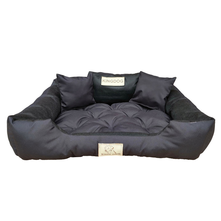 Kingdog - Groot honden- en kattenbed 75 x 65 | Zwart- maat M