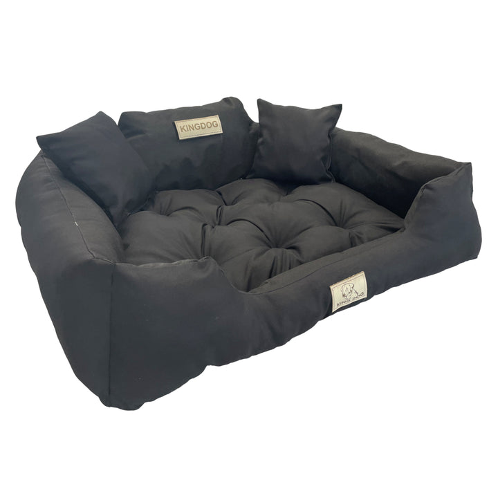 Kingdog - Groot honden- en kattenbed 75 x 65 | Zwart- maat M