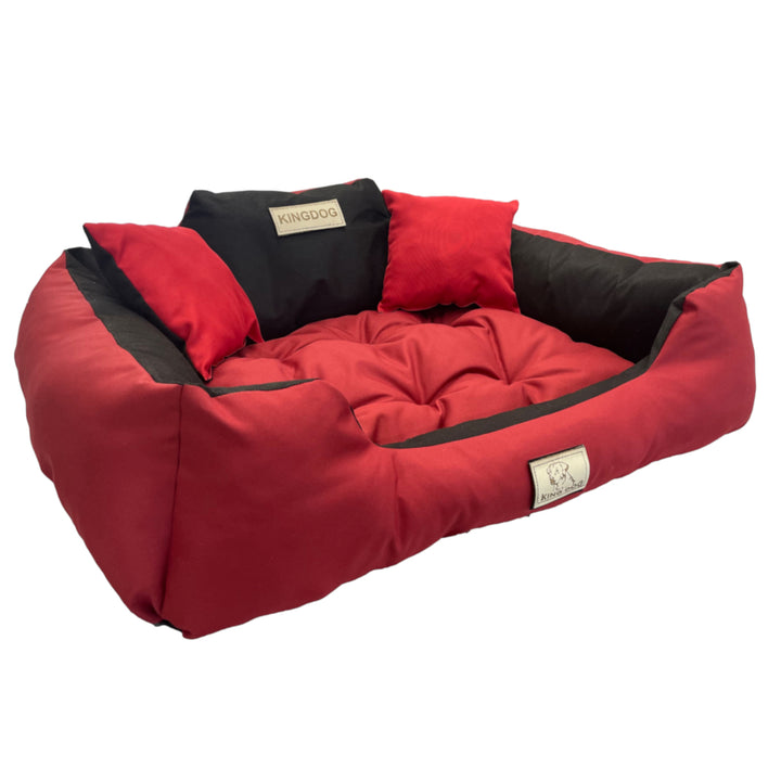 Kingdog - Groot honden- en kattenbed 75 x 65 | Rood- maat M