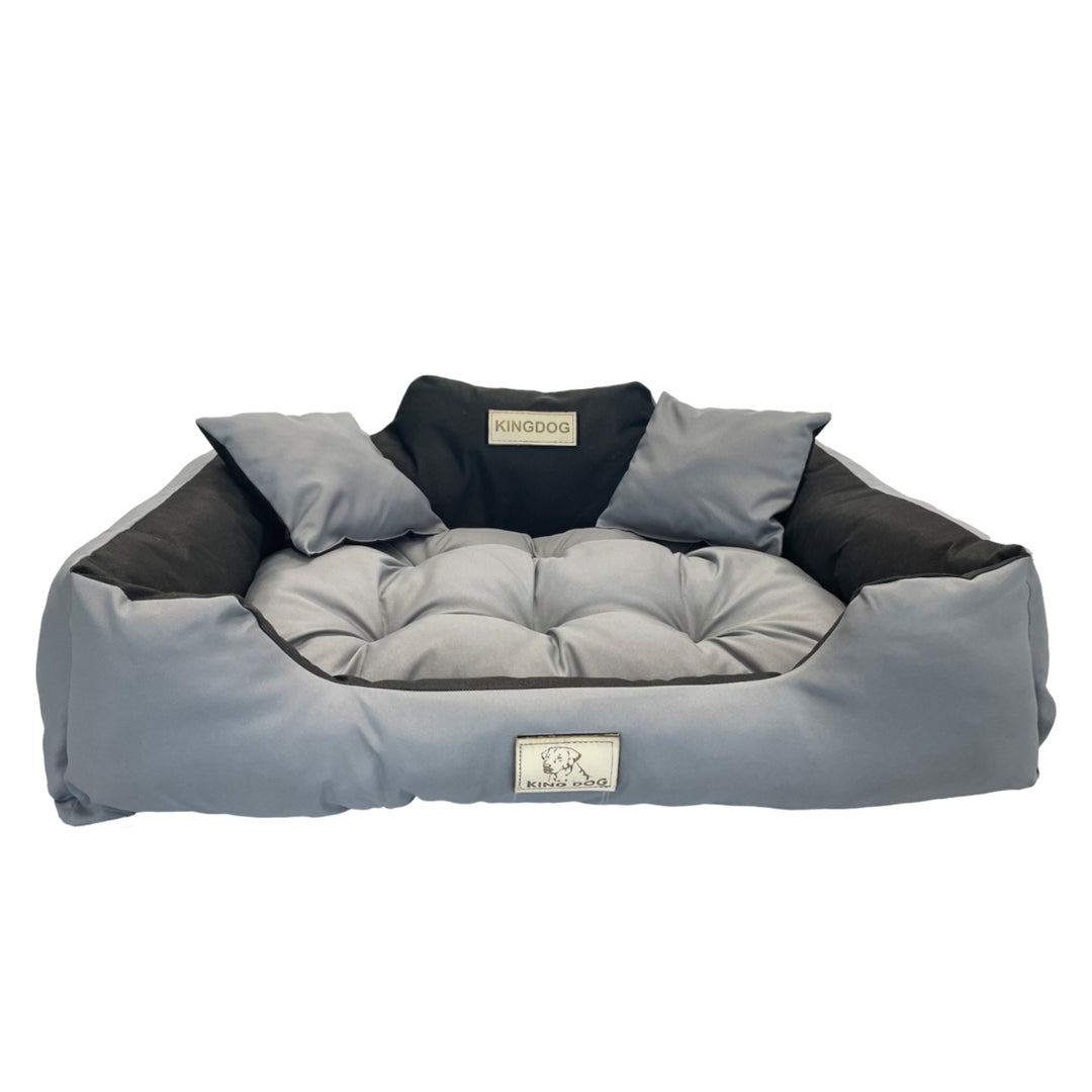 Kingdog - Groot honden- en kattenbed | Dierenmand 115 x 95 | Donkergrijs - maat XL