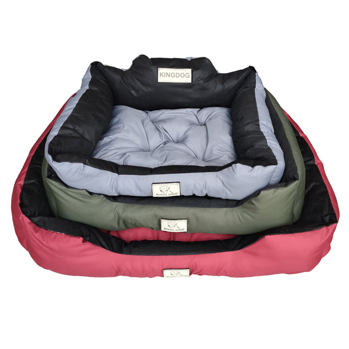 Kingdog - Groot honden- en kattenbed | Dierenmand 115 x 95 | Groen - maat XL