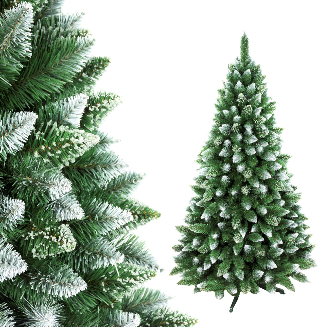 Damich Diamond Kunstkerstboom 200cm Kerstboom met Standaard Sneeuweffect PVC Decoratie Kerstdecoratie