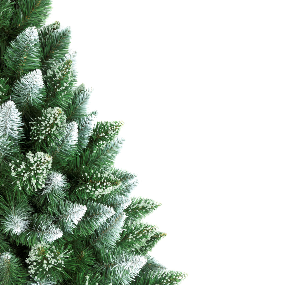 Damich Diamond Kunstkerstboom 200cm Kerstboom met Standaard Sneeuweffect PVC Decoratie Kerstdecoratie
