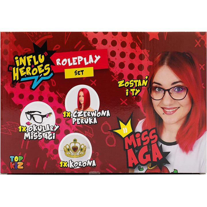 Influ Heroes - Miss Aga verkleedde set | Pruik\ kroon en bril