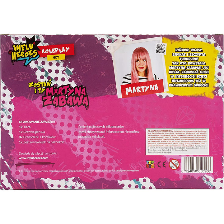 Influ Heroes Roleplay TK-INF0005 Martyna Zabawa Verkleedde set | Pruik\ kroon\ stickers en armband