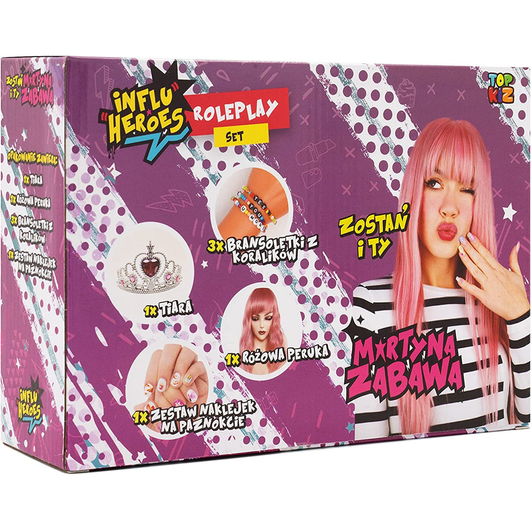 Influ Heroes Roleplay TK-INF0005 Martyna Zabawa Verkleedde set | Pruik\ kroon\ stickers en armband