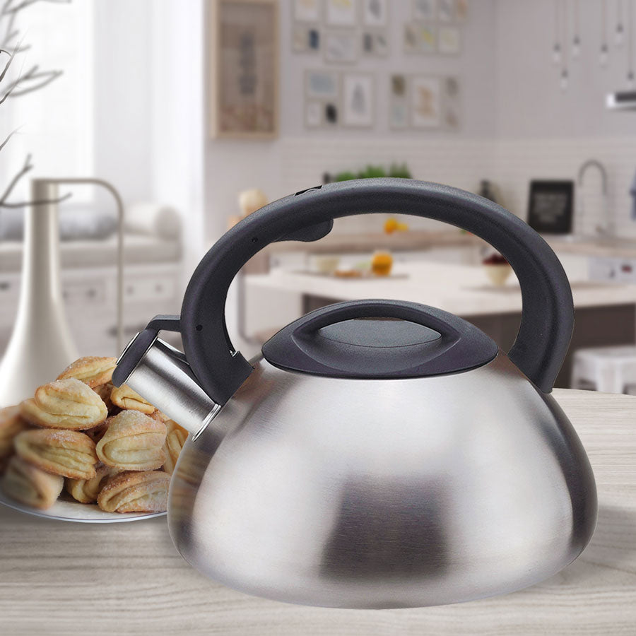 Maestro MR-1306 Waterkoker met deksel en fluitje 3L Hoogwaardige roestvrijstalen fluitketel voor kookplaat inductie theeketels