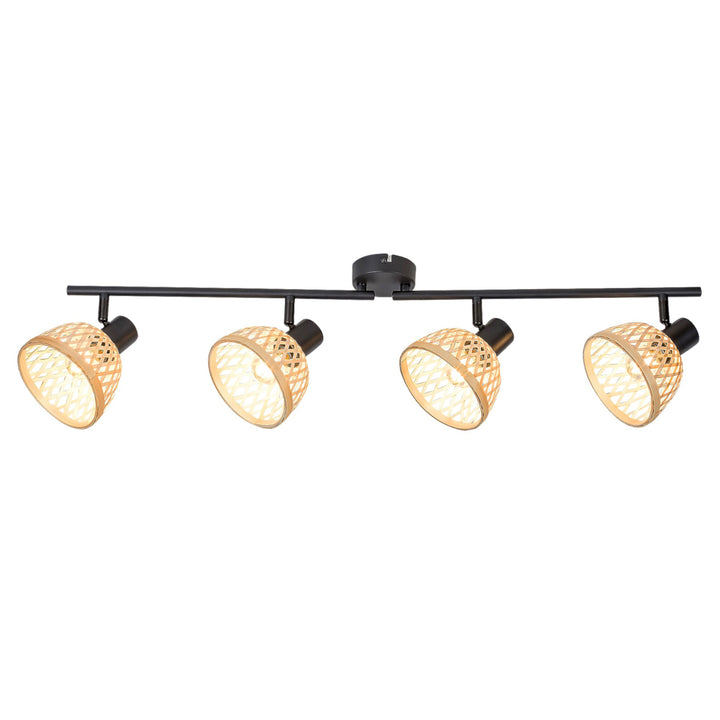 Rabalux - Wandlamp | Rotan lamp ind.spot.E14 4xMAX15W - Zwart