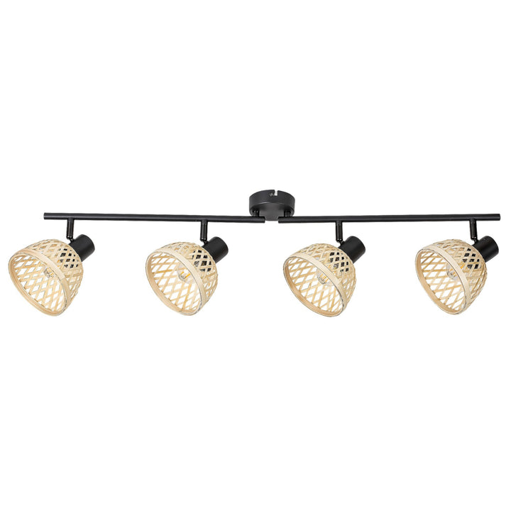 Rabalux - Wandlamp | Rotan lamp ind.spot.E14 4xMAX15W - Zwart