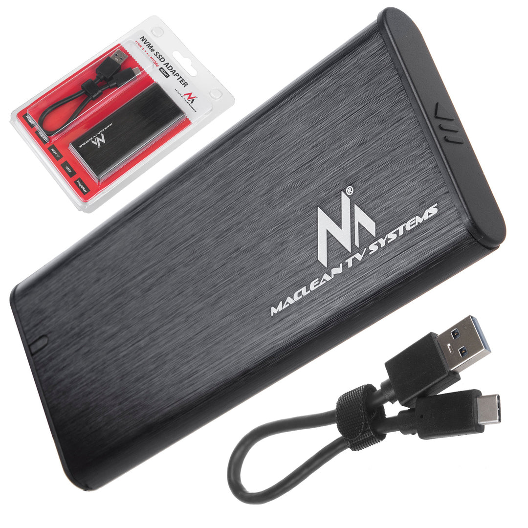 Boîtier de disque dur Maclean USB 3.1 | SSD M.2 - NVMe (PCIe) - NGFF (SATA)