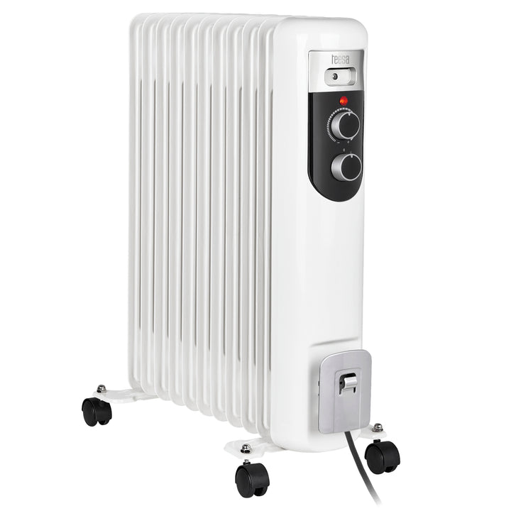 Teesa - Elektrische olieradiator 2500 W (11 lamellen) Radiator met thermostaat - 3 warmtestanden