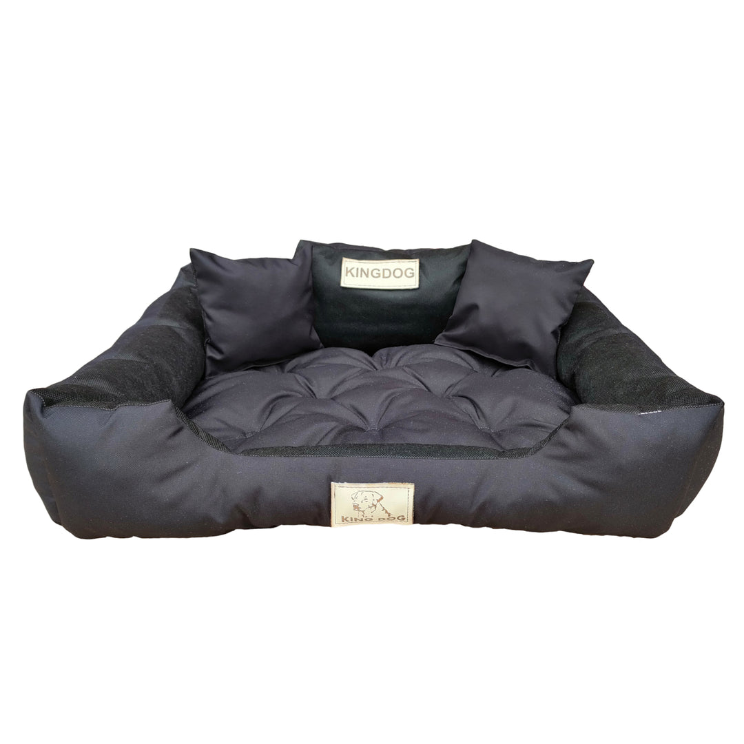 Kingdog - Honden- en kattenbed 55 x 45 | Zwart - Maat S