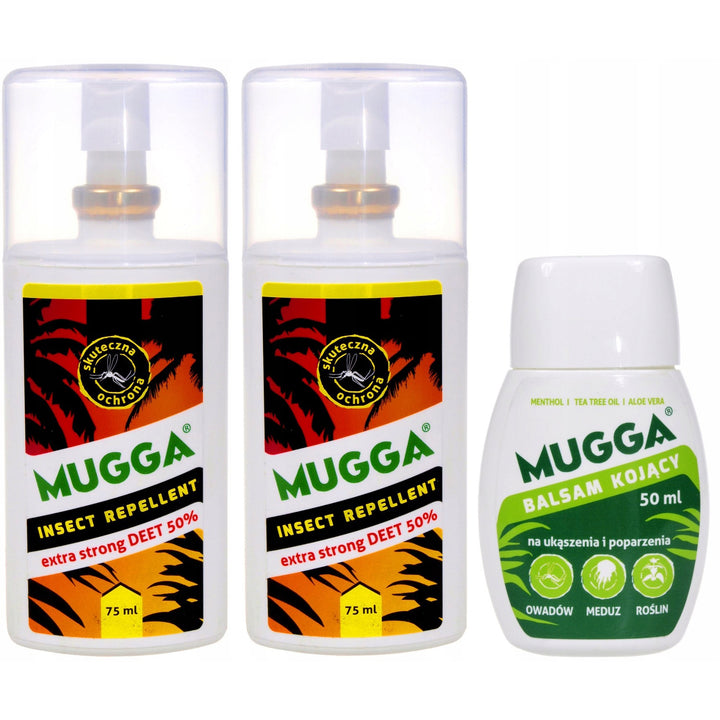 Mugga set 2x Mugga Spray 50% 75ml + Mugga verzachtende lotion 50ml