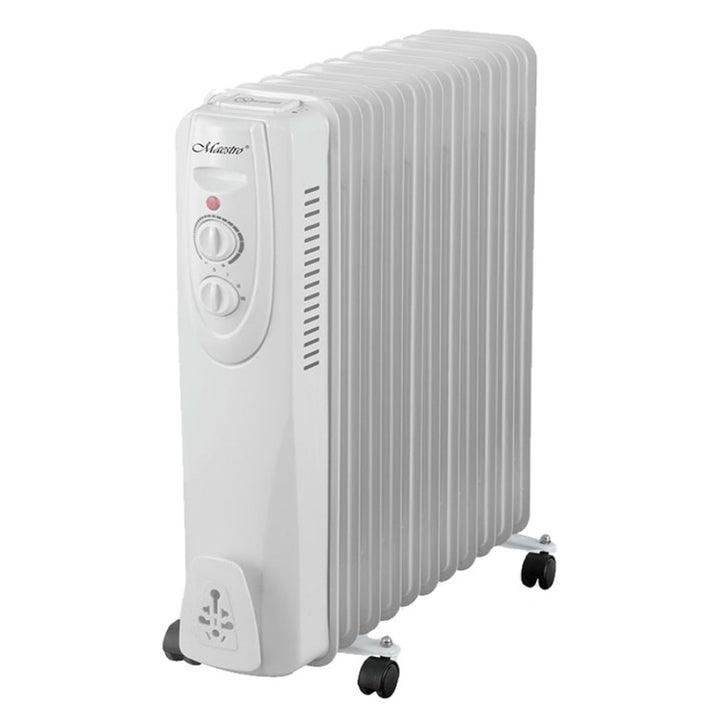 Maestro - Elektrische Olieverwarming Verwarming 2500W - 11 vinnen | 3 warmtestanden 1000/1500/2500W Thermostaat Olie Radiator