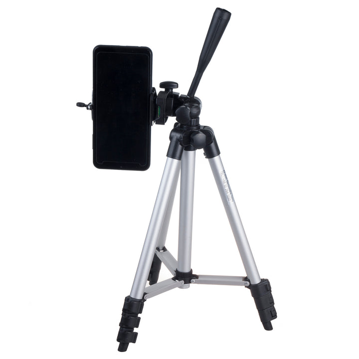 Maclean -  Universeel 1/4" Statief met Telefoonhouder en Draagtas - Geschikt voor Camera's Camcorders Smartphones Ringlampen - Hoogte max. 102cm-