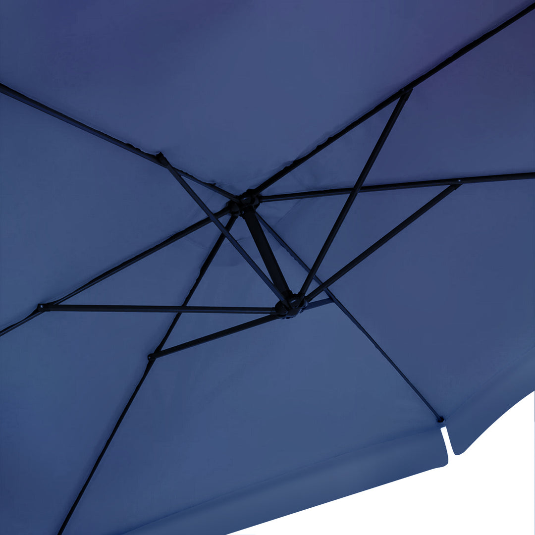 GreenBlue - Zweefparasol Ø 300cm - UV-bescherming - Marine Blauw