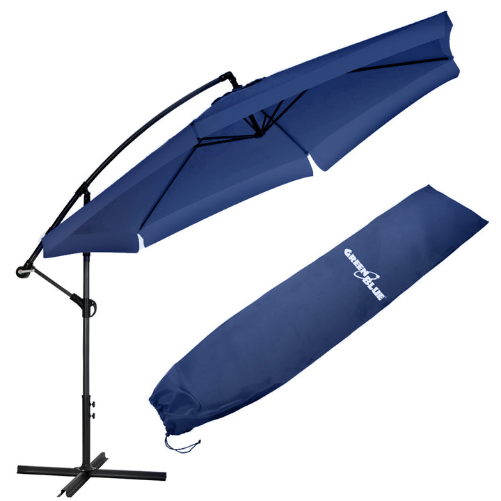 GreenBlue - Zweefparasol Ø 300cm - UV-bescherming - Marine Blauw