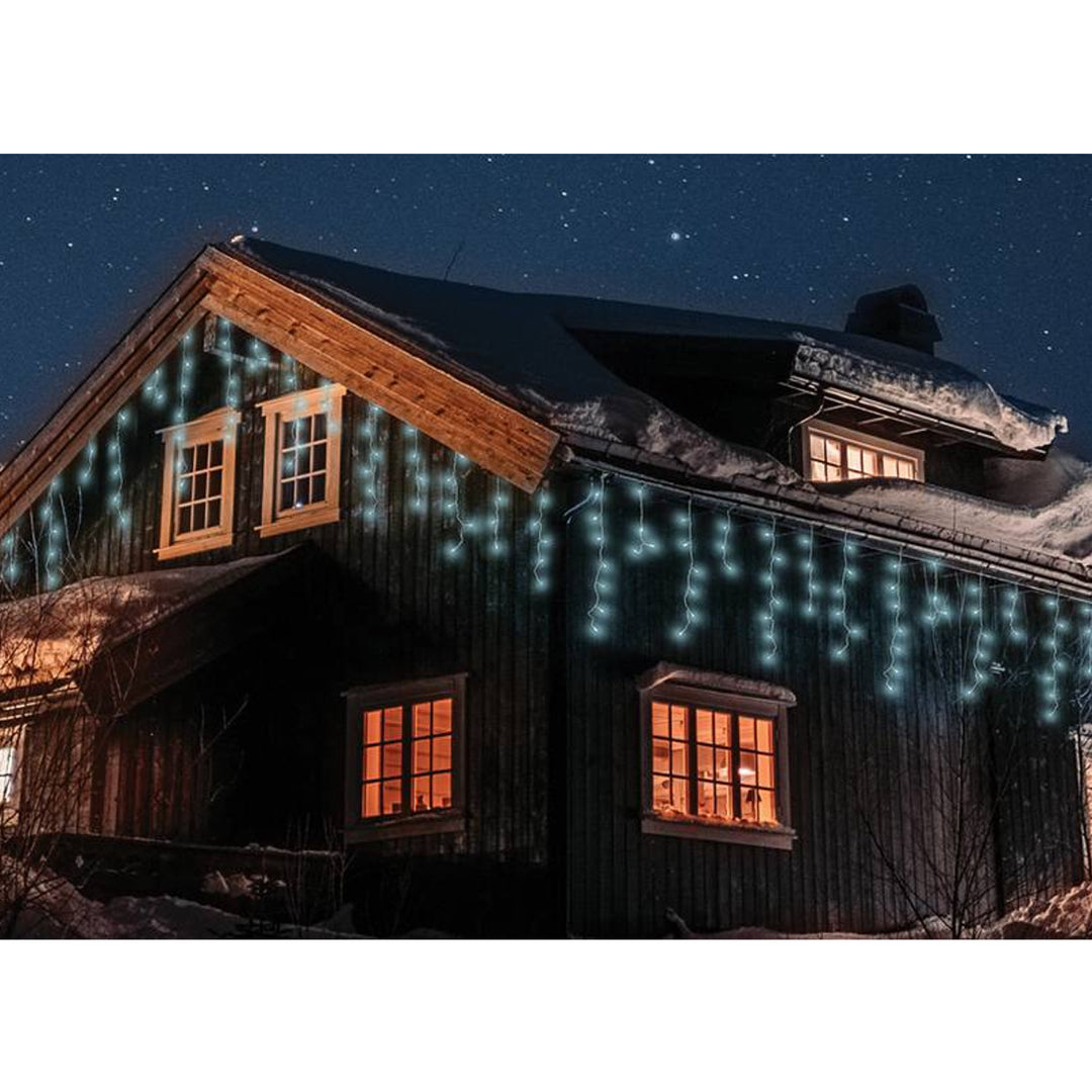 Moon in the Room - Licht Gordijn - 60 ijspegels / 300 Led - 8m - Koud wit IP44