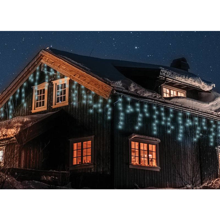 Moon in the Room - Licht Gordijn - 60 ijspegels / 300 Led - 8m - Koud wit IP44