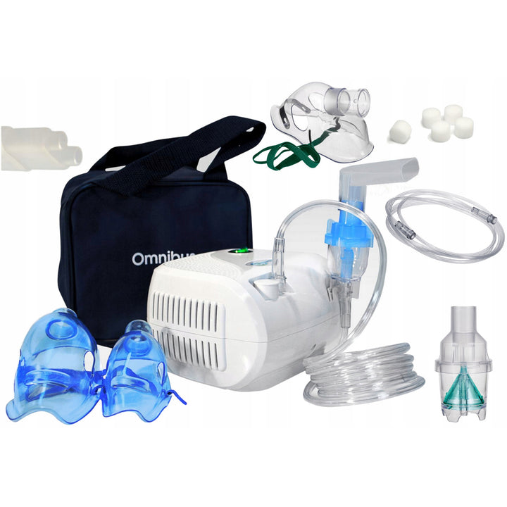 Inhalateur à compresseur Omnibus BR-CN116 blanc + tube + sac