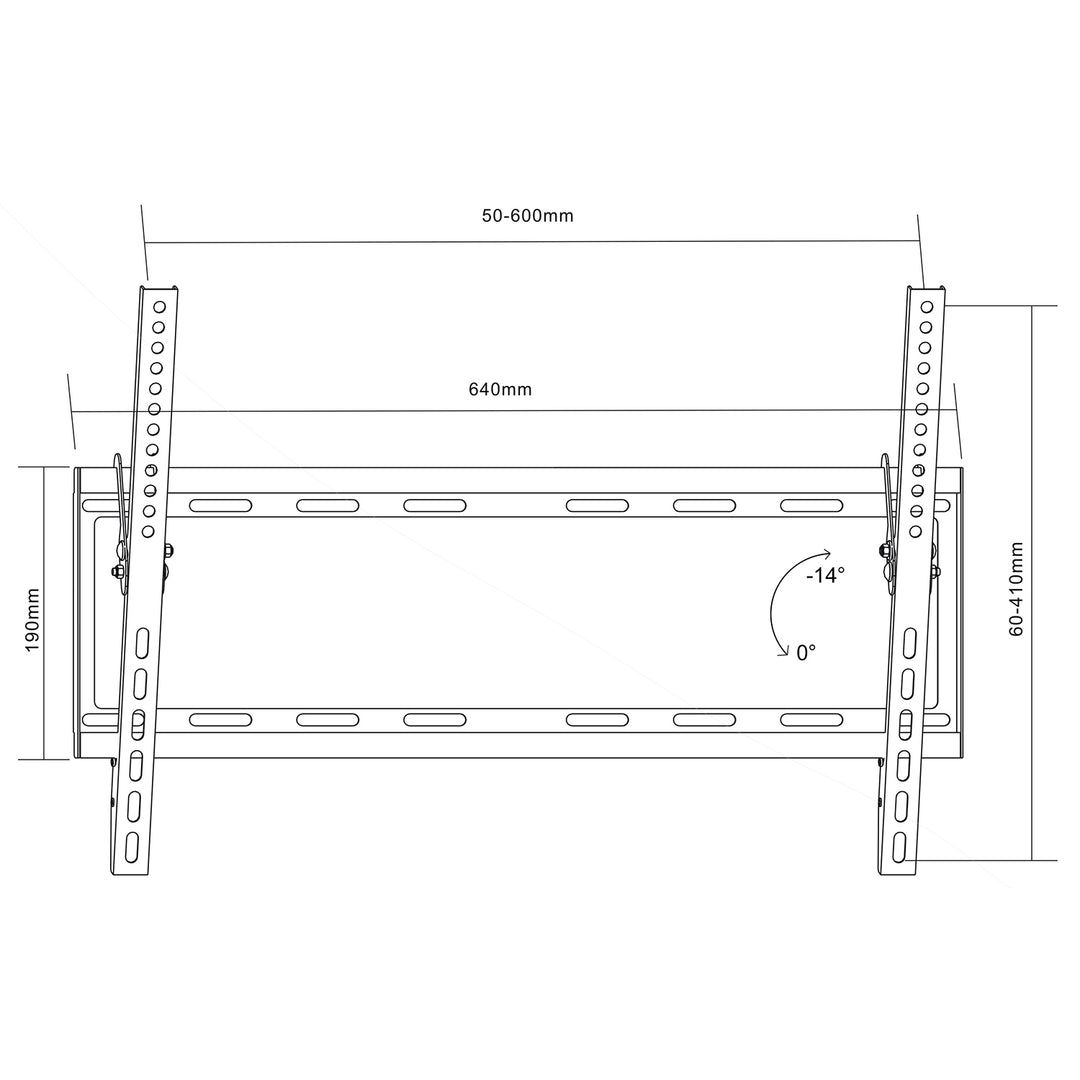 Support TV Maclean MC-605N + câble HDMI MCTV-813