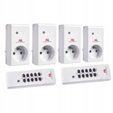 Draadloze contactdozen MCE153 4 st. 3600W + 2 afstandsbedieningen + batterijen voor afstandsbedieningen