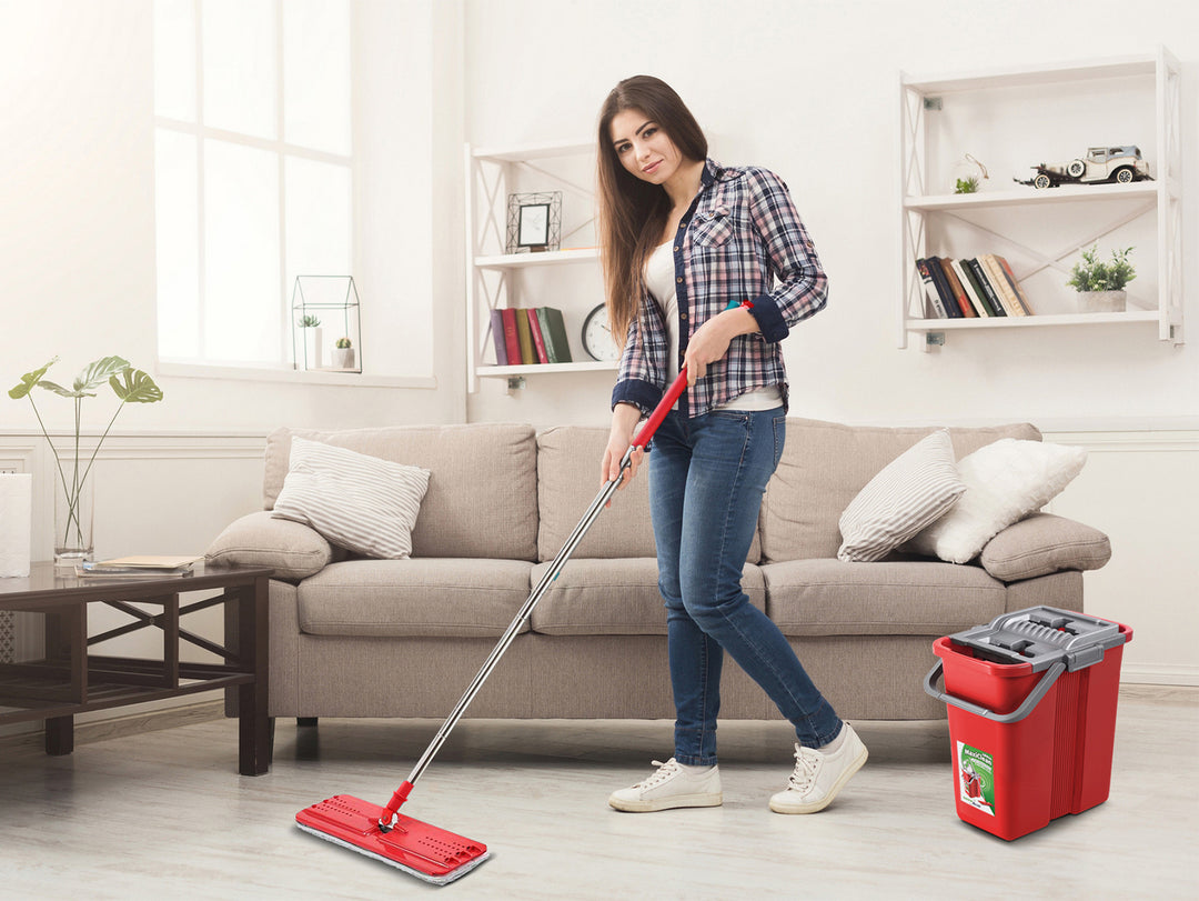 Automatische vlakmopemmer+3 microvezelinzetten