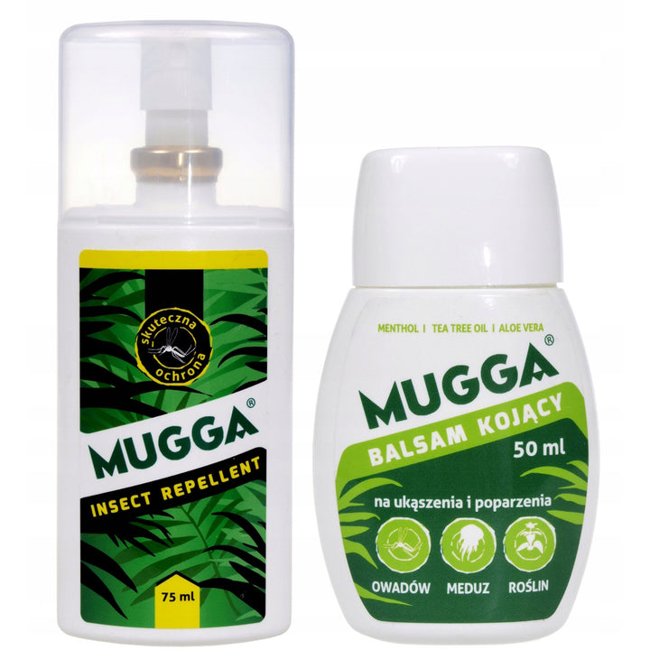 Mugga spray 9.5% 75ml tegen muggen teken + Verzachtende lotion 50ml