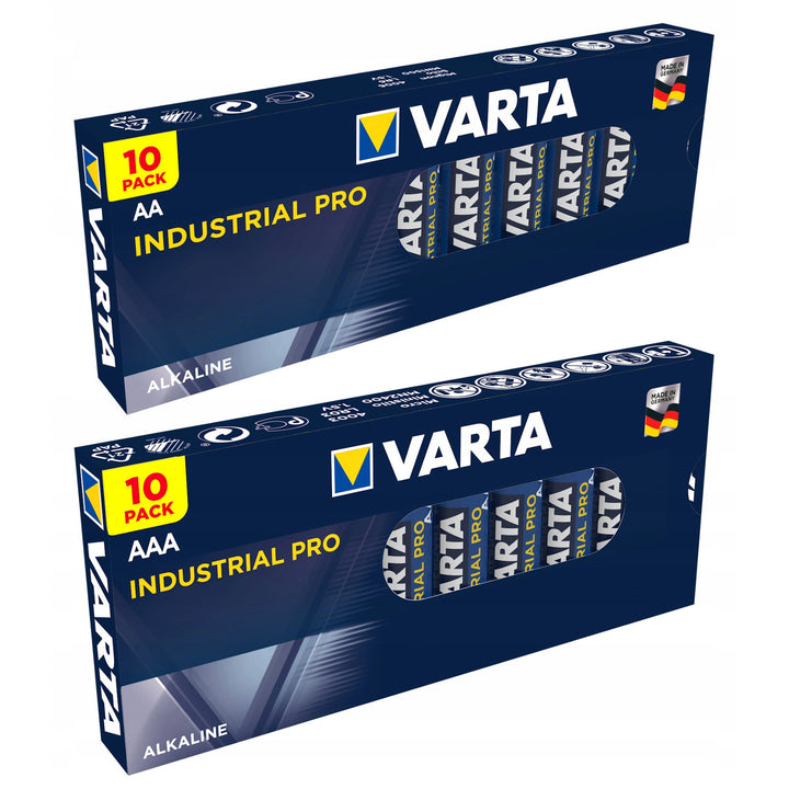 Alkaline batterijset Varta Industrial AA AAA 20 stuks.