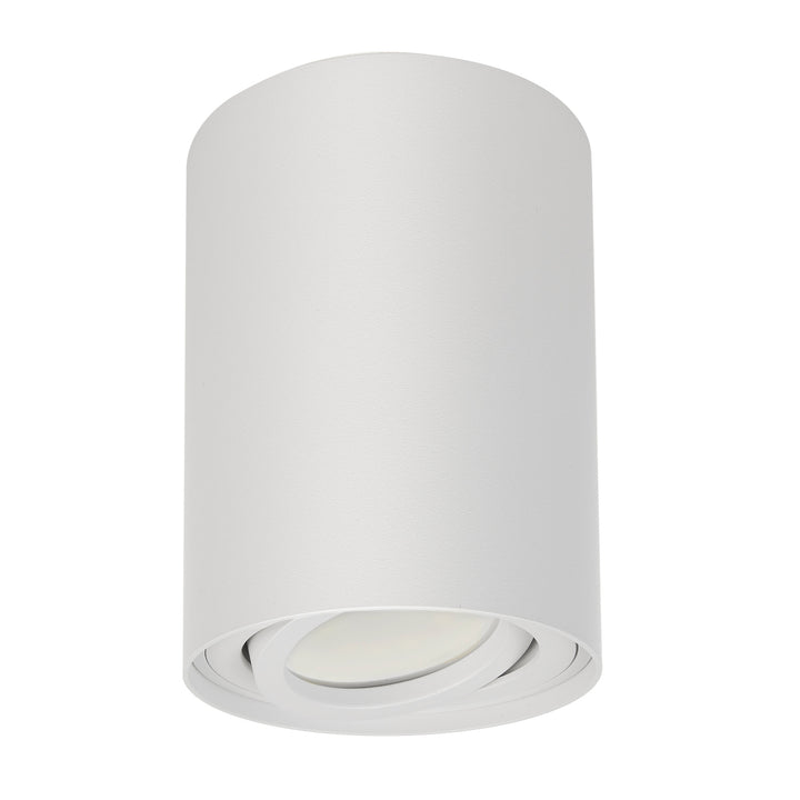 3x Maclean rond plafond wit MCE422 + 3x LED lamp GU10 5W 4000K