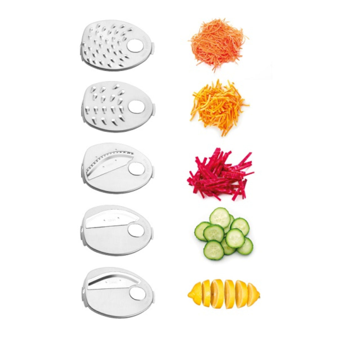 Elektrische aardappelstamper/groenteversnipperaar verse salade zwart concept es1010