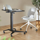 Maclean - Verrijdbaar laptop bureau - hoogteverstelling - 80x52cm, 8kg max, 109cm - MC-453B - Zwart