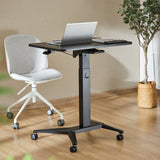 Maclean - Verrijdbaar laptop bureau - hoogteverstelling - 80x52cm, 8kg max, 109cm - MC-453B - Zwart