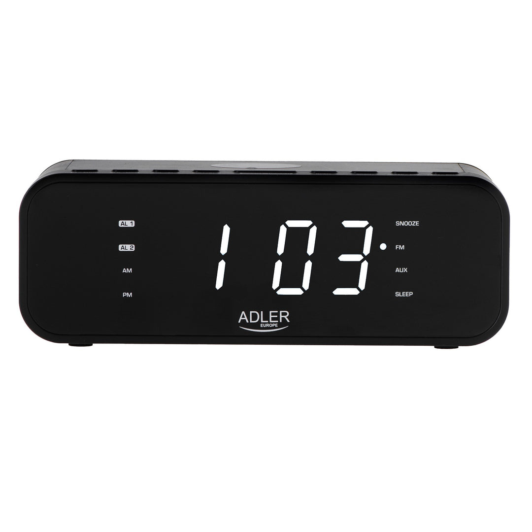 FM-radio wekker met draadloze lader en Bluetooth - Adler AD 1192B