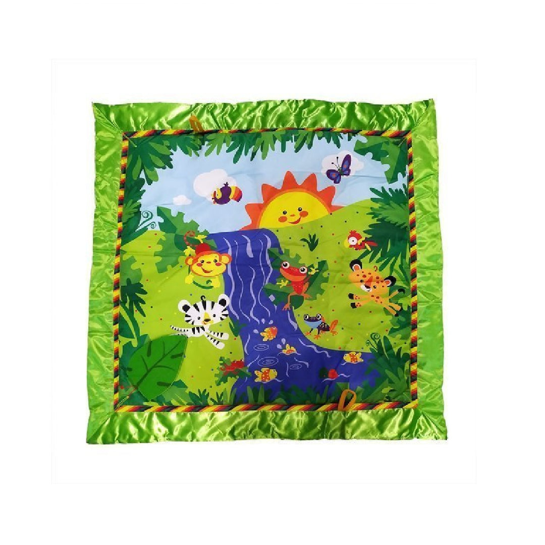 HanksKids HKM5 tapis en peluche éducatif doux et sûr pour bébé enfants tapis de jouet animaux de la Jungle sons interactifs 7 jouets inclus