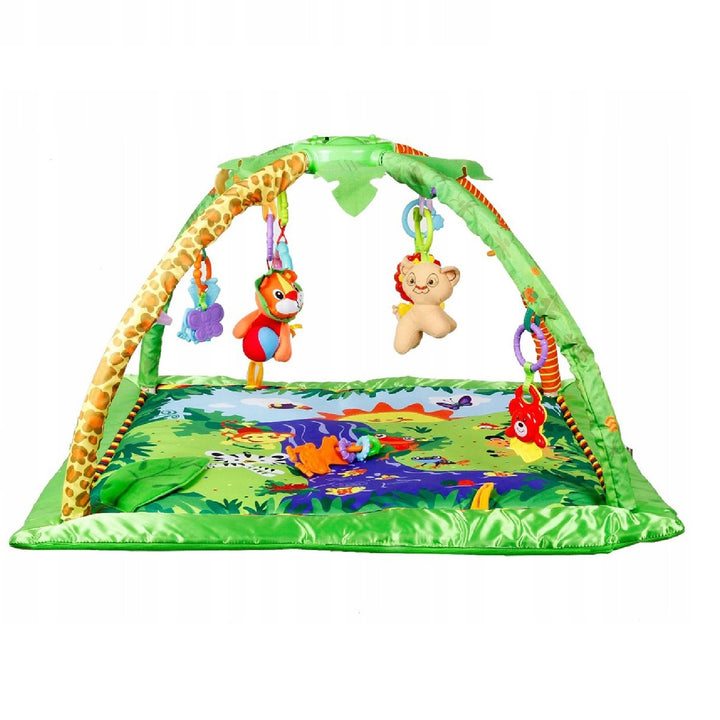 HanksKids HKM5 tapis en peluche éducatif doux et sûr pour bébé enfants tapis de jouet animaux de la Jungle sons interactifs 7 jouets inclus