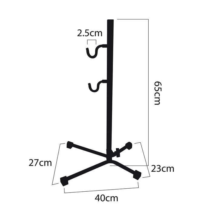 Maclean - Support mural pour vélo / guidon de service de vélo jusqu'à 27,5" - avec roues - charge max. 20kg - Noir