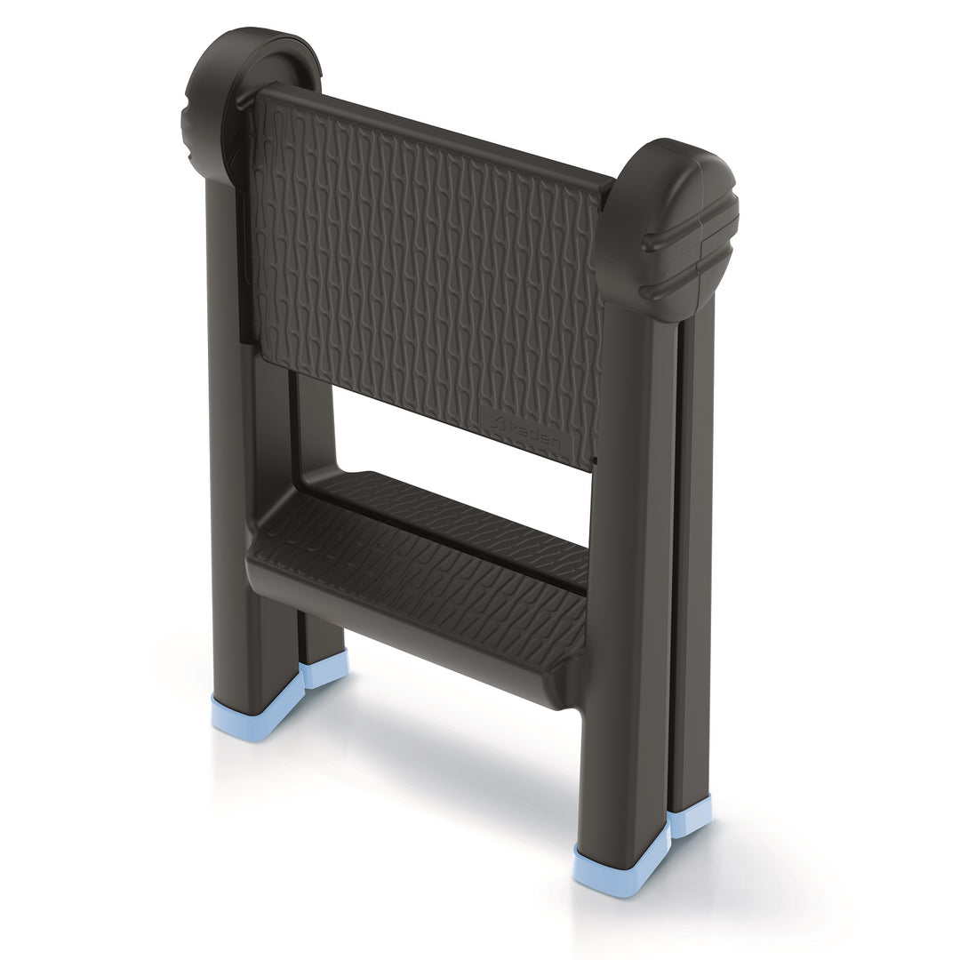 Prosperplast Keden TITAN LADDER - Tabouret de cuisine - Marche pliable jusqu'à 150kg - bleu clair