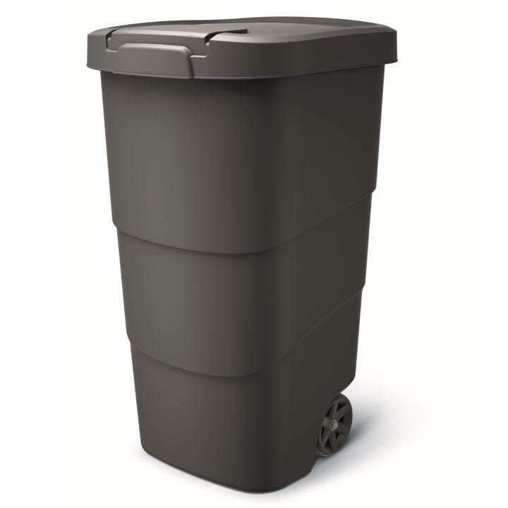 Prosperplast - Wheeler - Grote Afvalbak met wielen 110L - Zwart / Kunststof