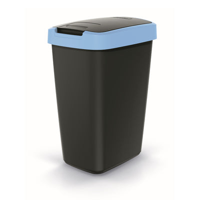 Prosperplast - Prullenbak / Afvalbak 12L - Zwart met blauwe frame